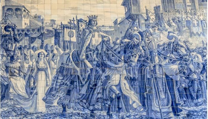 Entry of d. JoÃ£o i and d. Filipa de lencastre in porto, for the royal marriage (14th century).